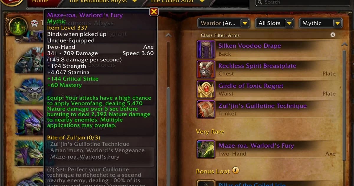 Special Effect Gear and Trinkets in Midnight Season 2