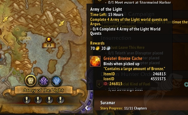 Legion remix Daily Activities